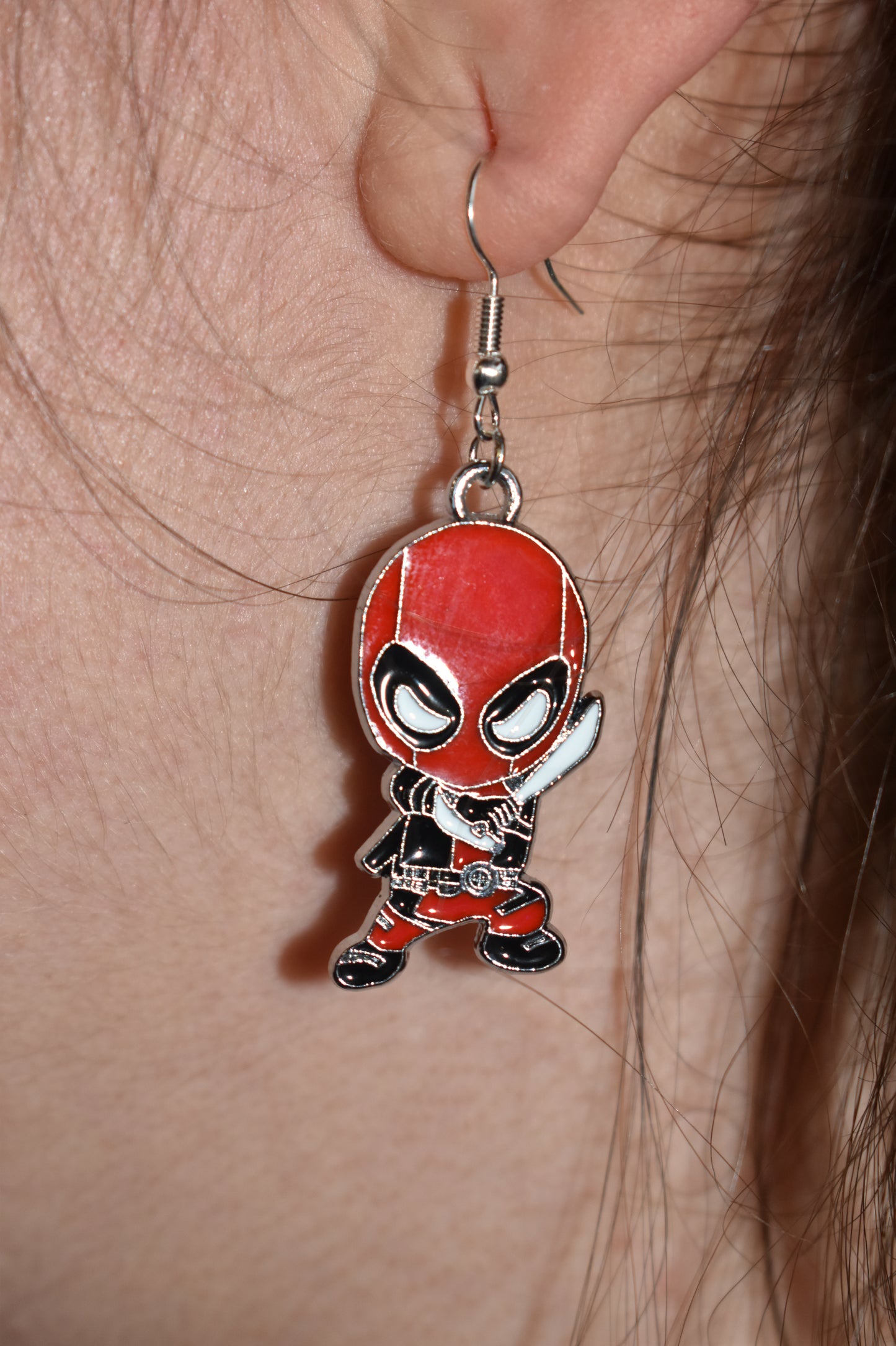 Boucles d’oreilles Deadpool & Wolverine – Duo chibi | Inox