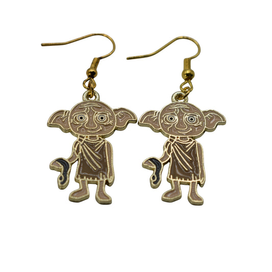 Boucles d’oreilles Dobby – Elfe libre | Inox doré