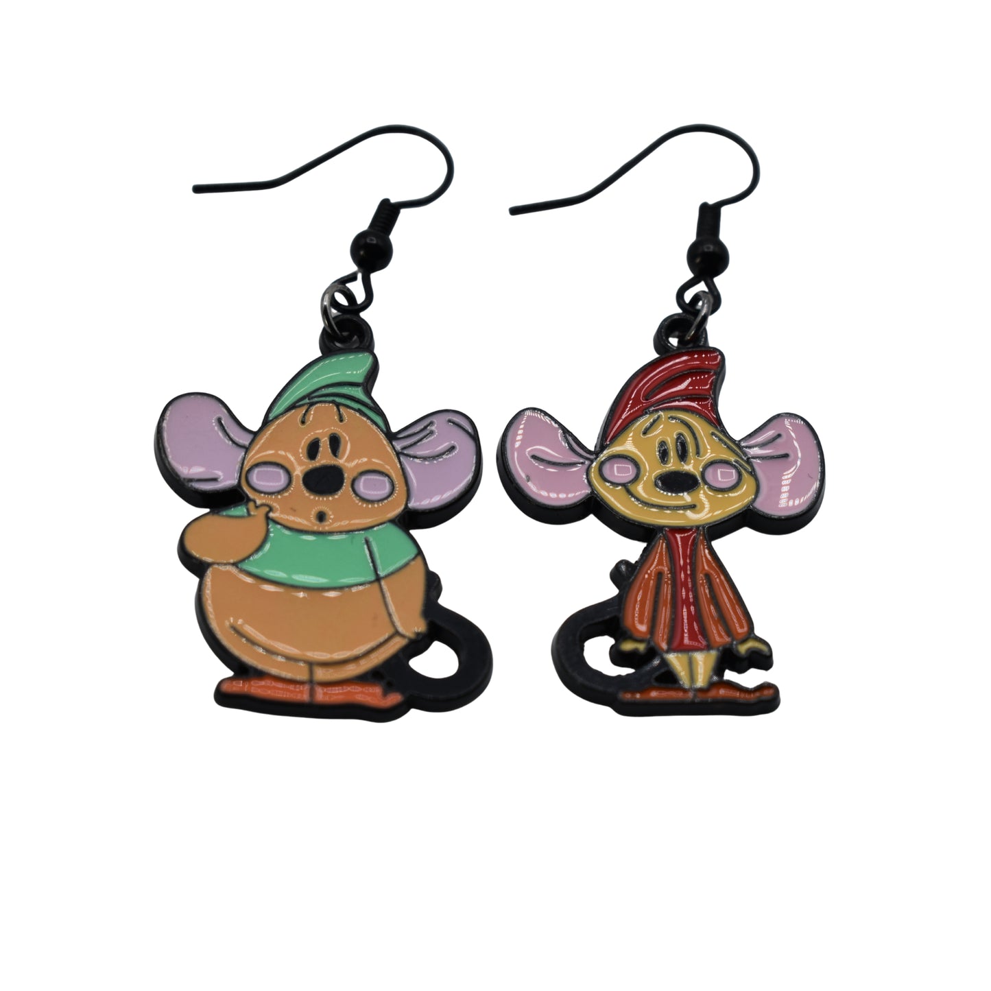Boucles d’oreilles Gus & Jack – Souris de Cendrillon | Inox noir