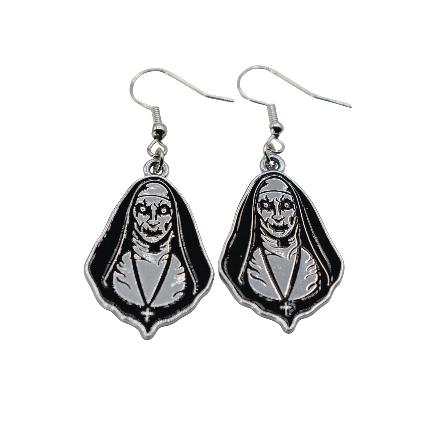 Boucles d’oreilles La Nonne – Horreur gothique | Inox