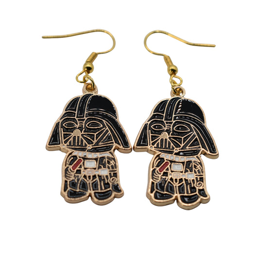 Boucles d’oreilles Star Wars – Dark Lord iconique | Acier inoxydable doré
