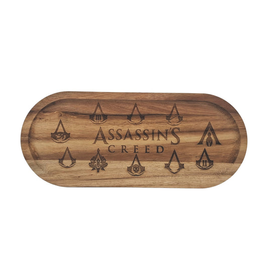 Plateau de service en bambou gravé Assassin's Creed – Created Artisan