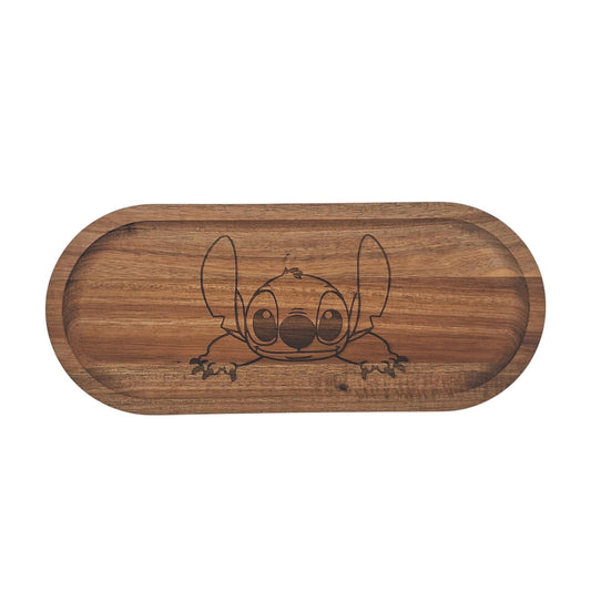 Plateau de service en bambou gravé Stitch – Created Artisan