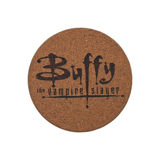 Sous-plat en liège gravé – Buffy contre les vampires – Created Artisan