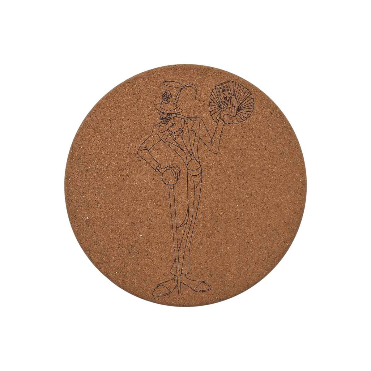 Sous-plat en liège gravé – Docteur Facilier – La Princesse et la Grenouille – Created Artisan