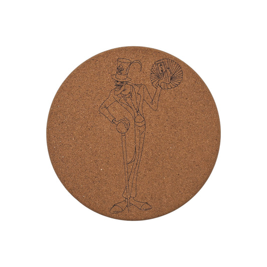 Sous-plat en liège gravé – Docteur Facilier – La Princesse et la Grenouille – Created Artisan