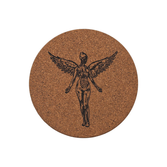 Sous-plat en liège gravé – Nirvana – In Utero – Created Artisan