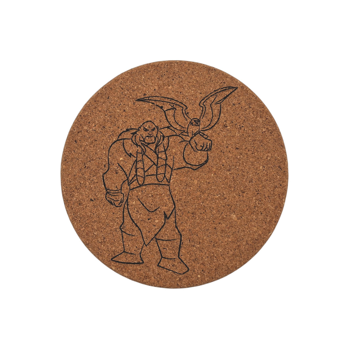 Sous-plat en liège gravé – Shan Yu – Mulan – Created Artisan