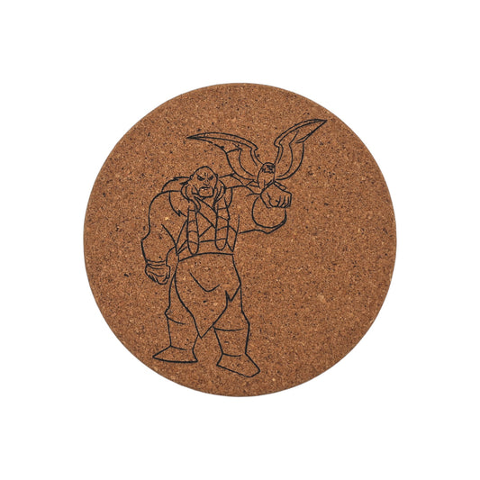 Sous-plat en liège gravé – Shan Yu – Mulan – Created Artisan