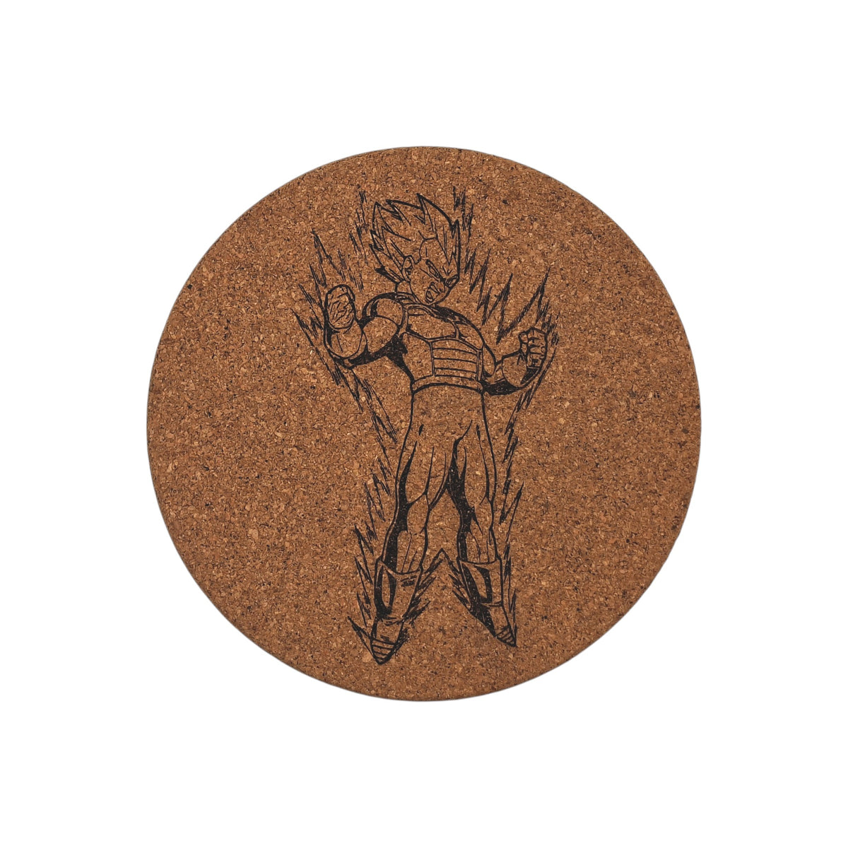 Sous-plat en liège gravé – Vegeta – Dragon Ball – Created Artisan