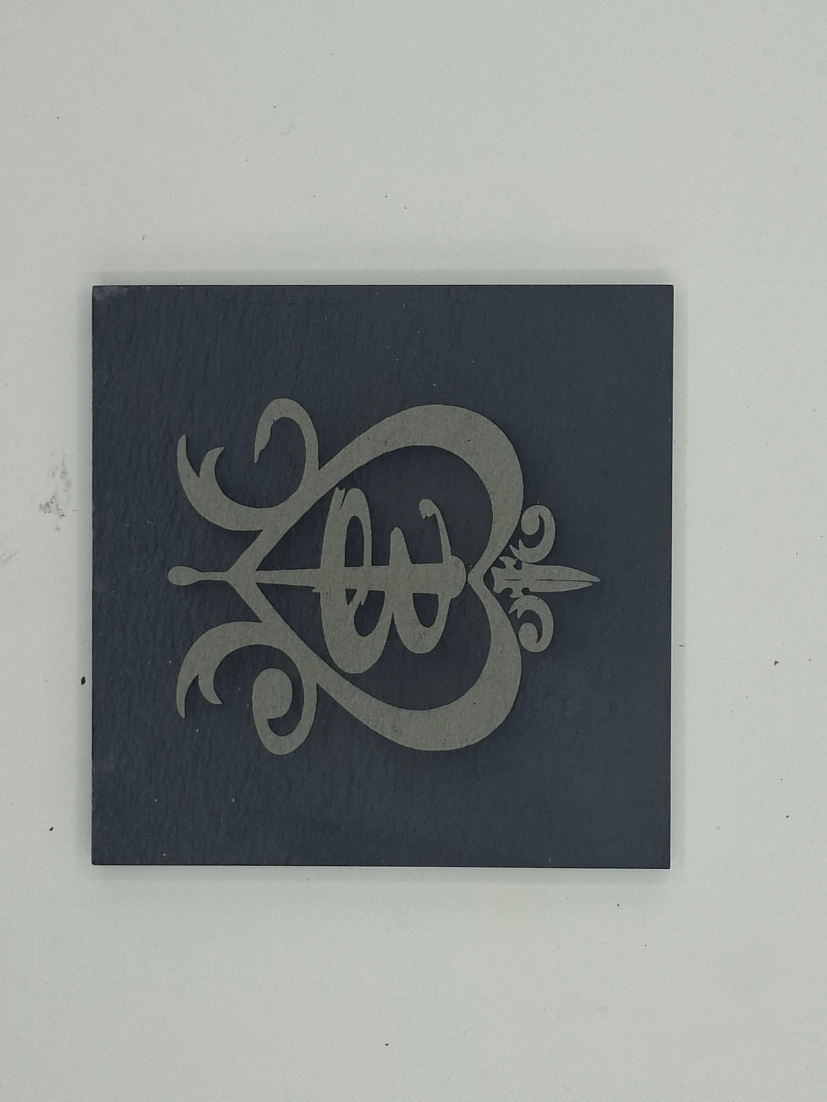Sous-verre carré en ardoise gravée – Buffy contre les vampires logo