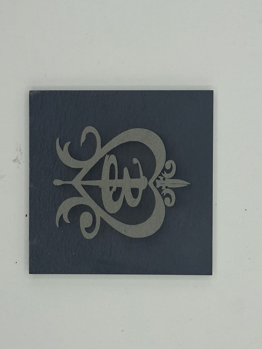 Square engraved slate coaster – Buffy the Vampire Slayer logo