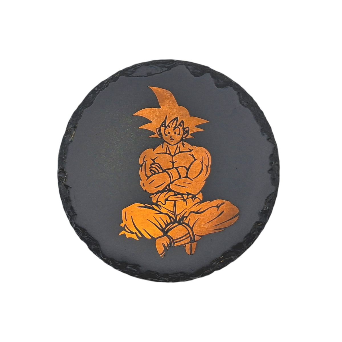 Sous-verre rond en ardoise couleur – Dragon Ball Z – Goku