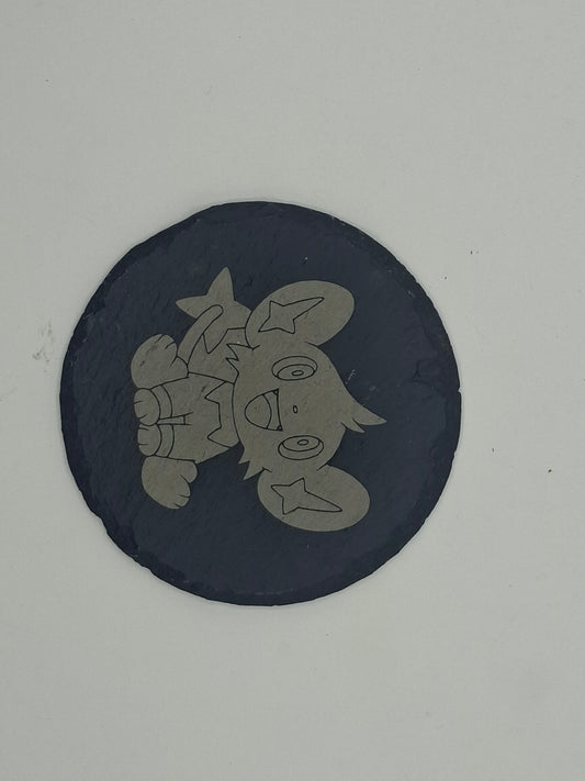 Round engraved slate coaster – Diddl