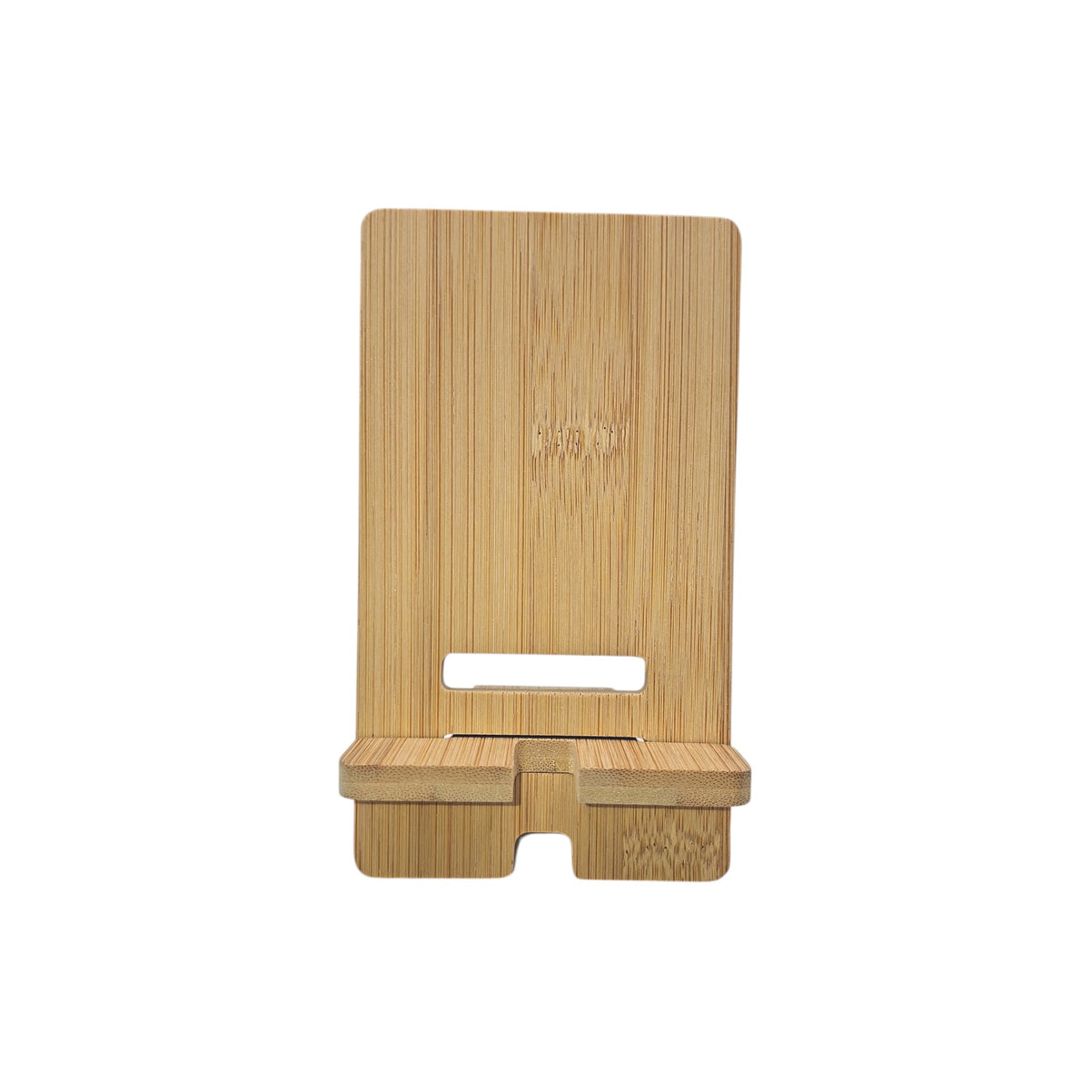 Support smartphone en bois vierge personnalisable – vue de face